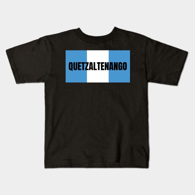 Quetzaltenango City in Guatemala Flag Colors Kids T-Shirt by aybe7elf